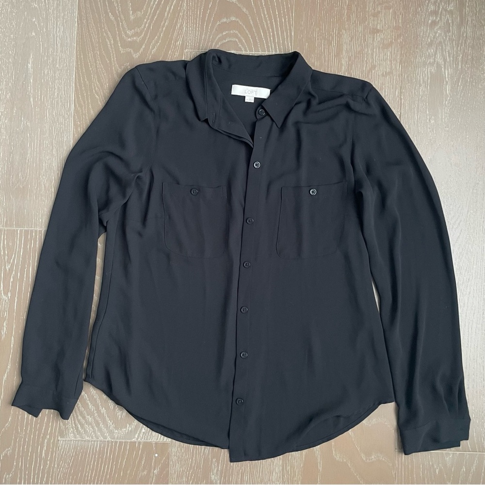 Loft Black Blouse